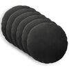 vidaXL Almofada com travesseiro HEERLEN 6 unid. Preto Veludo