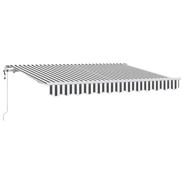 vidaXL Toldo Retr&aacute;til Antracite e Branco 300 x 200 cm