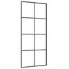 vidaXL Porta de correr 90x205 cm alum&iacute;nio e vidro ESG preto