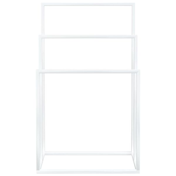vidaXL Toalheiro de p&eacute; 48x24x79 cm ferro branco