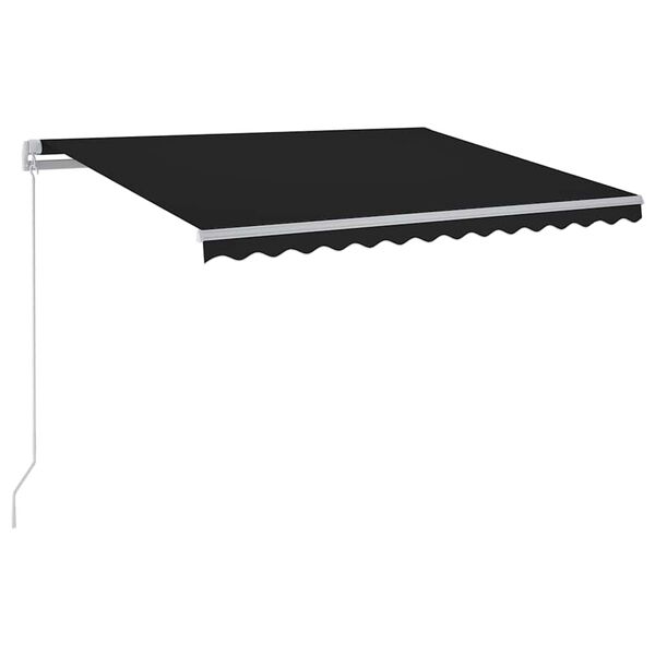 vidaXL Toldo retr&aacute;til manual com LED 300x250 cm antracite