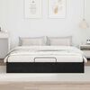 vidaXL Estrutura de Cama Ottoman Carvalho Preto 203 x 160 x 25 cm