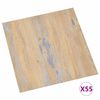vidaXL Pranchas de Piso 55 pcs Castanho 5,11 m&sup2; PVC