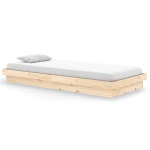 vidaXL Estrutura de cama 90x200 cm madeira maci&ccedil;a