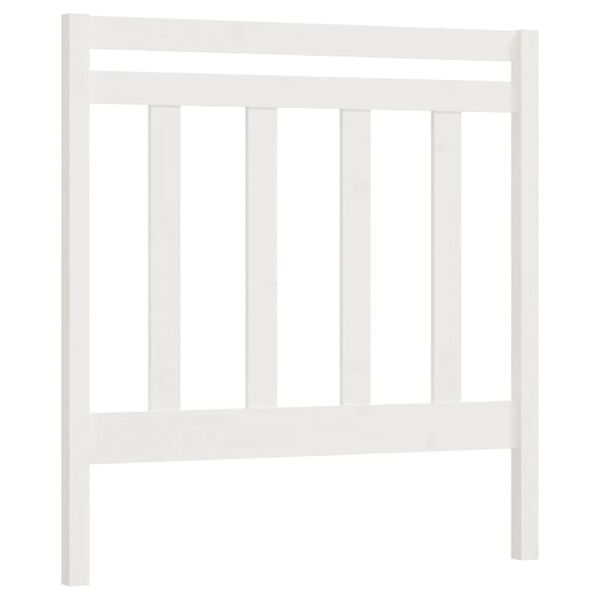 vidaXL Cabeceira de cama 106x4x100 cm pinho maci&ccedil;o branco