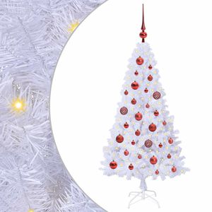 vidaXL &Aacute;rvore de Natal Artificial com 150 LEDs Branco 120 cm PVC e A&ccedil;o