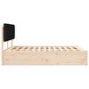vidaXL Estrutura de Cama com Cabeceira Estofada Preto 150 x 200 cm