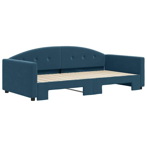 vidaXL Sof&aacute;-cama com gavet&atilde;o 100x200 cm veludo azul