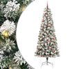 vidaXL &Aacute;rvore de Natal Articulada Artificial Verde e Branco 240 cm