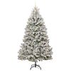 vidaXL &Aacute;rvore de Natal Artificial Verde e Branco 240 cm PVC e Metal