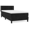 vidaXL Cama com molas/colch&atilde;o 90x190 cm veludo preto
