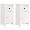 vidaXL Aparadores 2 pcs 40x35x80 cm madeira de pinho maci&ccedil;a branco