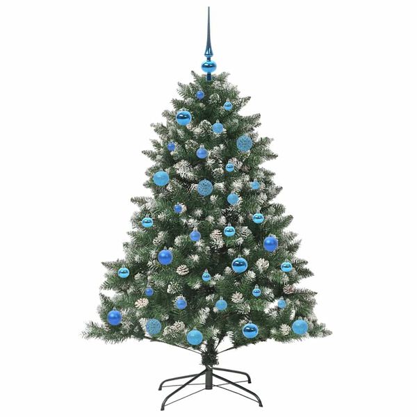 vidaXL &Aacute;rvore de Natal Artificial Verde 150 cm PVC, Pl&aacute;stico e A&ccedil;o