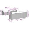 vidaXL Conjunto de Sof&aacute; de Jardim com almofada 7 pcs Bege vime PE
