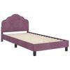 vidaXL Estrutura de Cama Infantil com Cabeceira Roxo 90 x 200 cm
