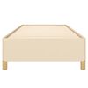 vidaXL Estrutura de cama sem colch&atilde;o 100x200 cm tecido cor creme