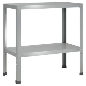 vidaXL Mesa de envasamento 100 x 40 x 80 cm A&ccedil;o Galvanizado Prateado