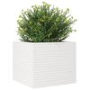 vidaXL Vaso/floreira de jardim 80x80x68,5 madeira pinho maci&ccedil;a branco