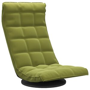 vidaXL Cadeira de piso girat&oacute;ria veludo verde-claro