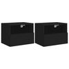 vidaXL M&oacute;veis de parede p/ TV 2 pcs 40x30x30cm derivados madeira preto
