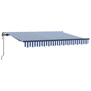 vidaXL Toldo Retr&aacute;til Azul 300 x 200 cm tecido