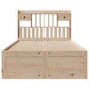 vidaXL Cama com estante sem colch&atilde;o 135x190 cm pinho maci&ccedil;o
