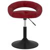 vidaXL Cadeira de jantar girat&oacute;ria veludo vermelho tinto