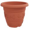 vidaXL Vaso Redondo para Flores 6 pcs Vermelho Tijolo &Oslash; 26 x 21.5 cm