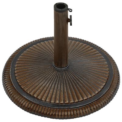 vidaXL Base para guarda-sol ferro fundido 45x45x30 cm bronze
