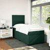 vidaXL Cama com molas/colch&atilde;o 100x200 cm veludo verde-escuro