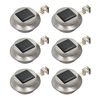 vidaXL Candeeiro de exterior solar LED 6 pcs branco redondo 12 cm