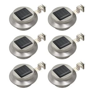 vidaXL Candeeiro de exterior solar LED 6 pcs branco redondo 12 cm