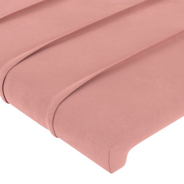 vidaXL Cabeceiras rosa 200x5x78/88 cm veludo