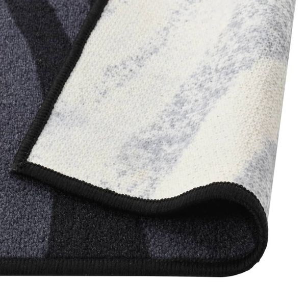 vidaXL Tapete/passadeira 80x150 cm preto