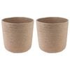 vidaXL Conjunto de Vasos de Planta 2 pcs Natural &Oslash; 28 x 28 cm