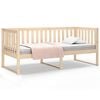 vidaXL Cama de dia sem colch&atilde;o 100x200 cm pinho de madeira maci&ccedil;a