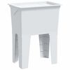vidaXL Tanque de lavar roupa 59x41x75 cm resina branco