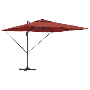vidaXL Guarda-sol Terracota 286 x 284 x 270 cm Alum&iacute;nio e Poli&eacute;ster