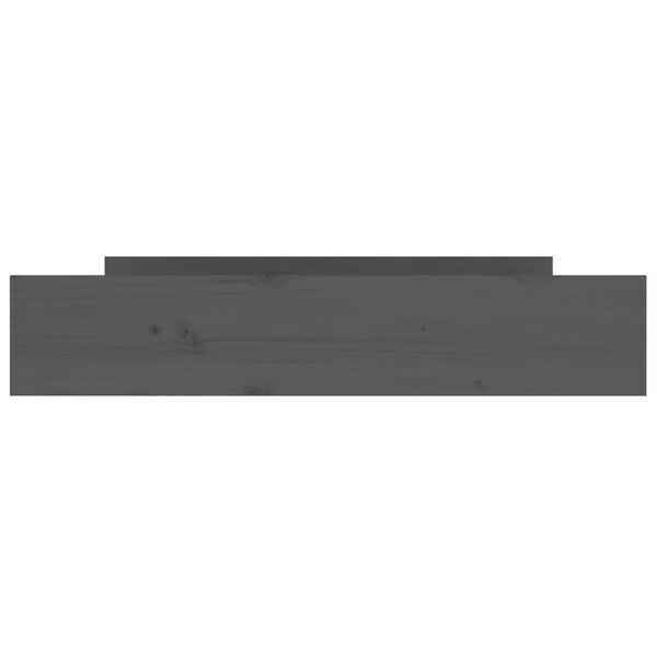 vidaXL Gavetas de cama 2 pcs madeira de pinho maci&ccedil;a cinzento