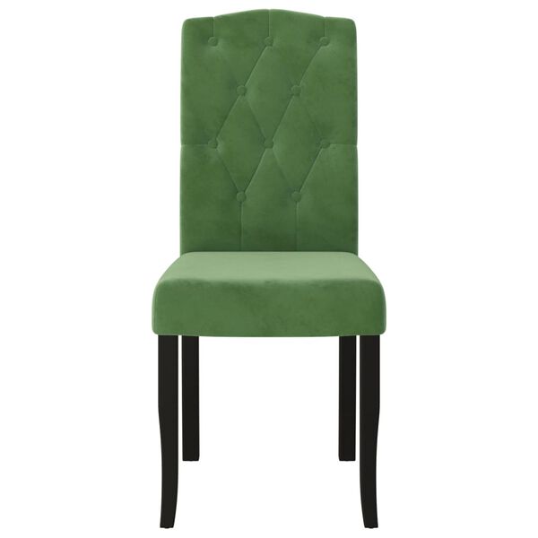 vidaXL Cadeiras de jantar 2 pcs veludo verde-escuro