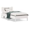 vidaXL Cama sem colch&atilde;o 90x190 cm madeira de pinho maci&ccedil;a branco
