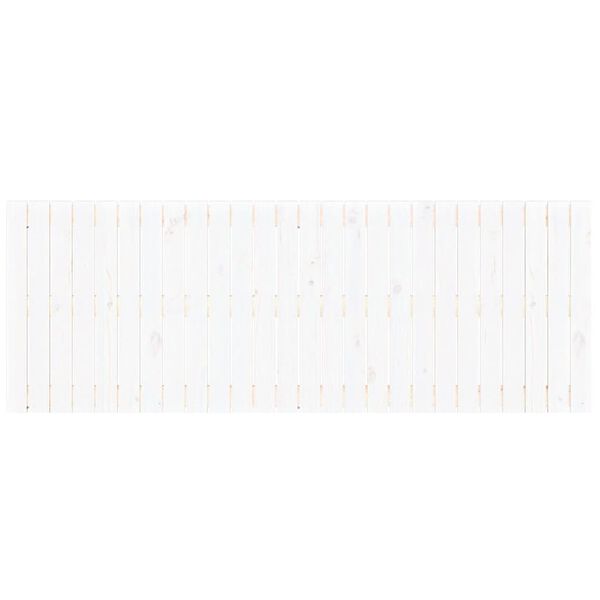 vidaXL Cabeceira de parede 166x3x60 cm madeira de pinho maci&ccedil;a branco