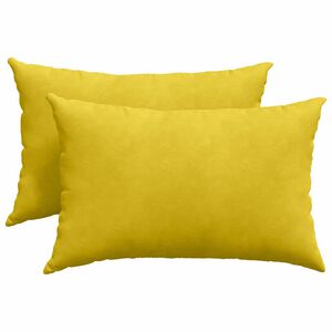 vidaXL Travesseiros de Sof&aacute; 2 pcs Amarelo 60 x 40 cm