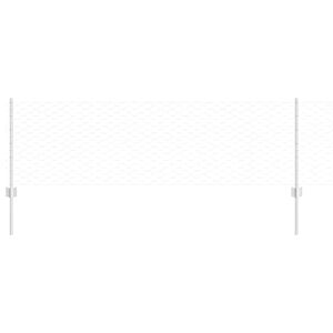 vidaXL Cerca Hexagonal com Poste 25 x 0,6 m A&ccedil;o Galvanizado Prateado