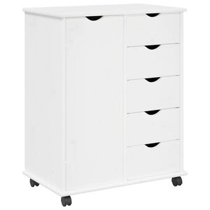 vidaXL Arm&aacute;rio M&oacute;vel Branco 63,5 x 39 x 79 cm Madeira de Pinho S&oacute;lido