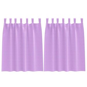 vidaXL Cortinas Blackout com Argolas 2 pcs Roxo 140 x 140 cm Poli&eacute;ster