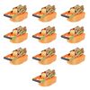 vidaXL Cintas de fixação c/ roquete 10 pcs 2 toneladas 8mx50mm laranja
