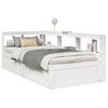 vidaXL Cama com estante sem colchão 75x190 cm pinho maciço branco