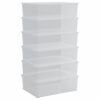 vidaXL Caixas de arruma&ccedil;&atilde;o empilh&aacute;veis 6 pcs 25 L pl&aacute;stico