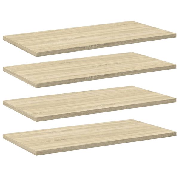 vidaXL Prateleiras estante 4pcs 60x30x1,5cm contraplacado cor carvalho